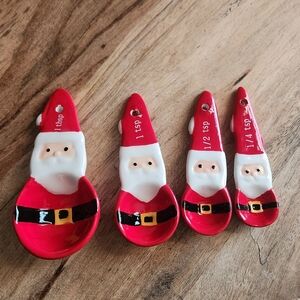 Santa Claus Ceramic Measuring Spoons